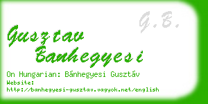 gusztav banhegyesi business card